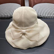 CELINE 26S MESH CROWN RUFFLE-BRIM SUN HAT STYLE 133