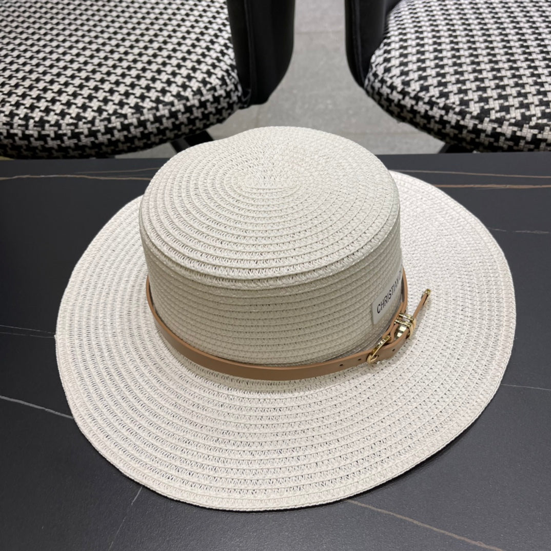 DIOR 26S STRAW BOATER HAT STYLE 191
