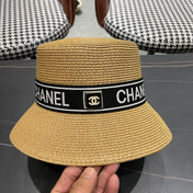 CHANEL 26S BOATER STRAW HAT 337949