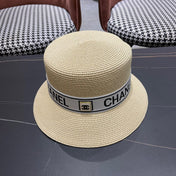 CHANEL 26S BOATER STRAW HAT 337948