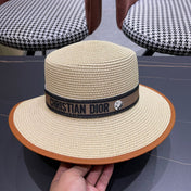DIOR 26S STRAW BOATER HAT STYLE 150