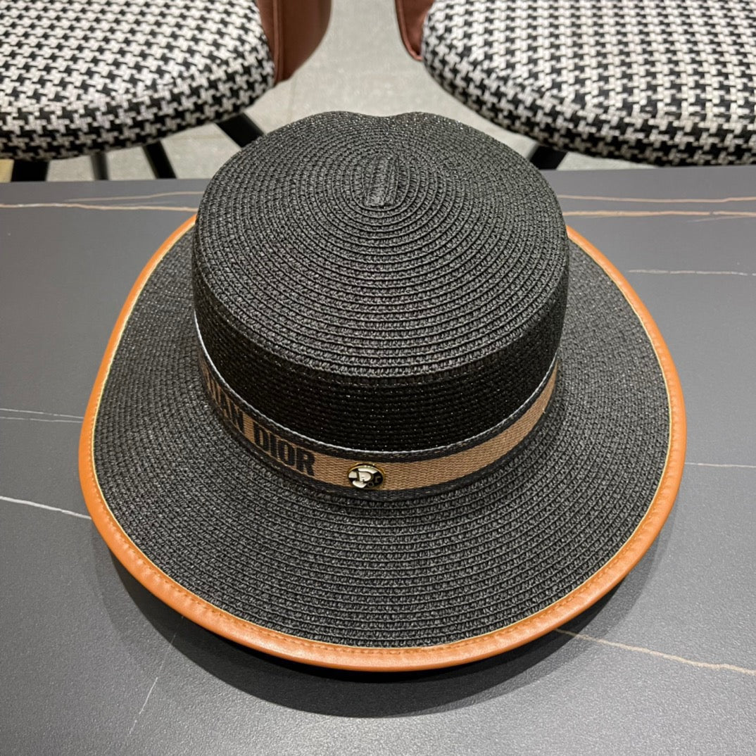 DIOR 26S STRAW BOATER HAT STYLE 152