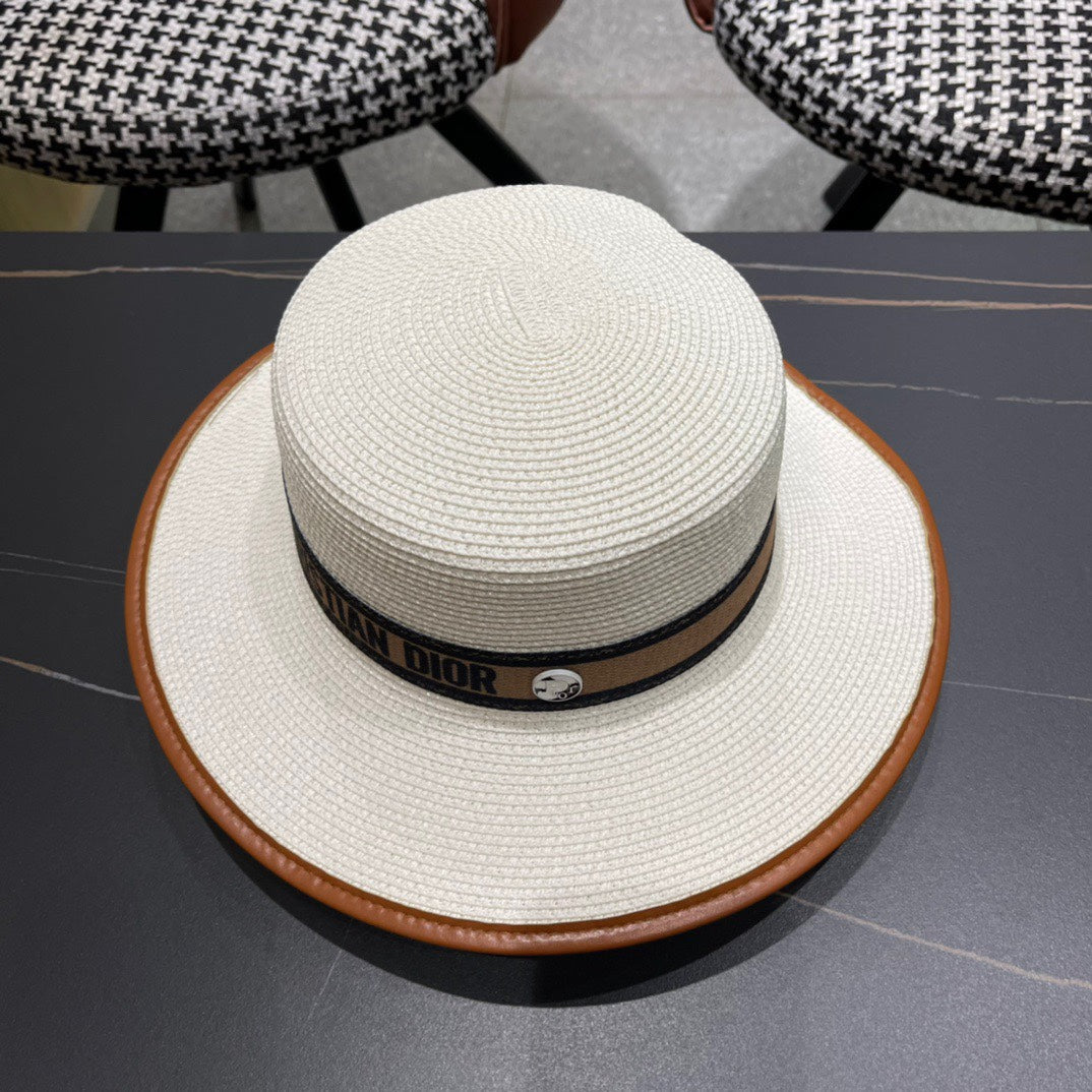 DIOR 26S STRAW BOATER HAT STYLE 153