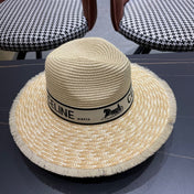 CELINE 26S WIDE-BRIM STRAW SUN HAT STYLE 138