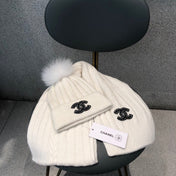 SET SCARF AND HAT IN WHITE WOOL 420820