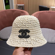 CHANEL 26S RAFFIA BUCKET HAT 335790
