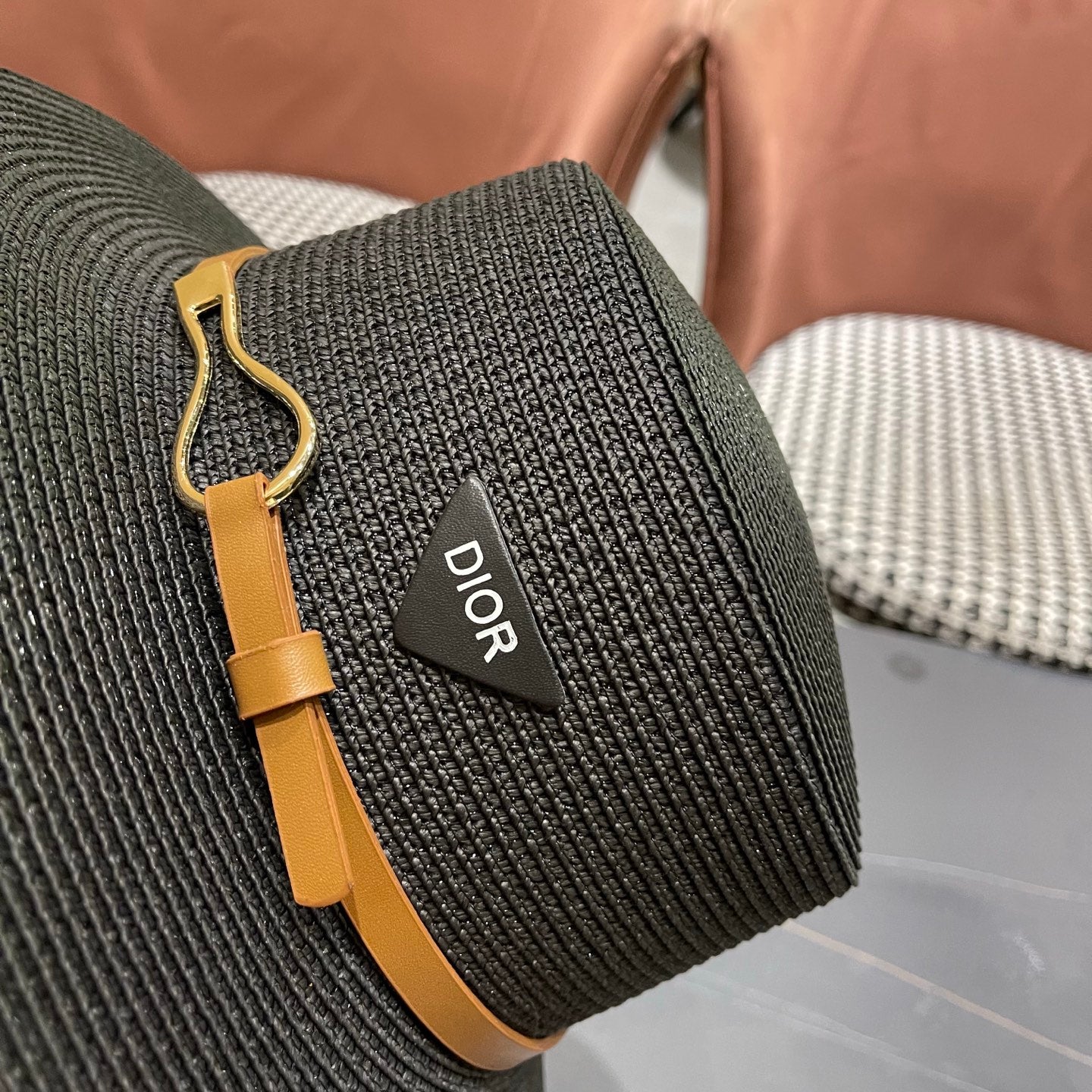 DIOR 26S STRAW BOATER HAT STYLE 192