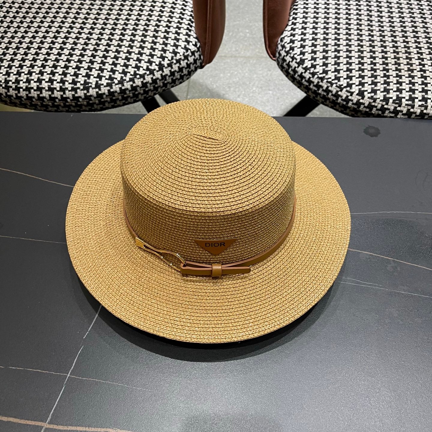 DIOR 26S STRAW BOATER HAT STYLE 201