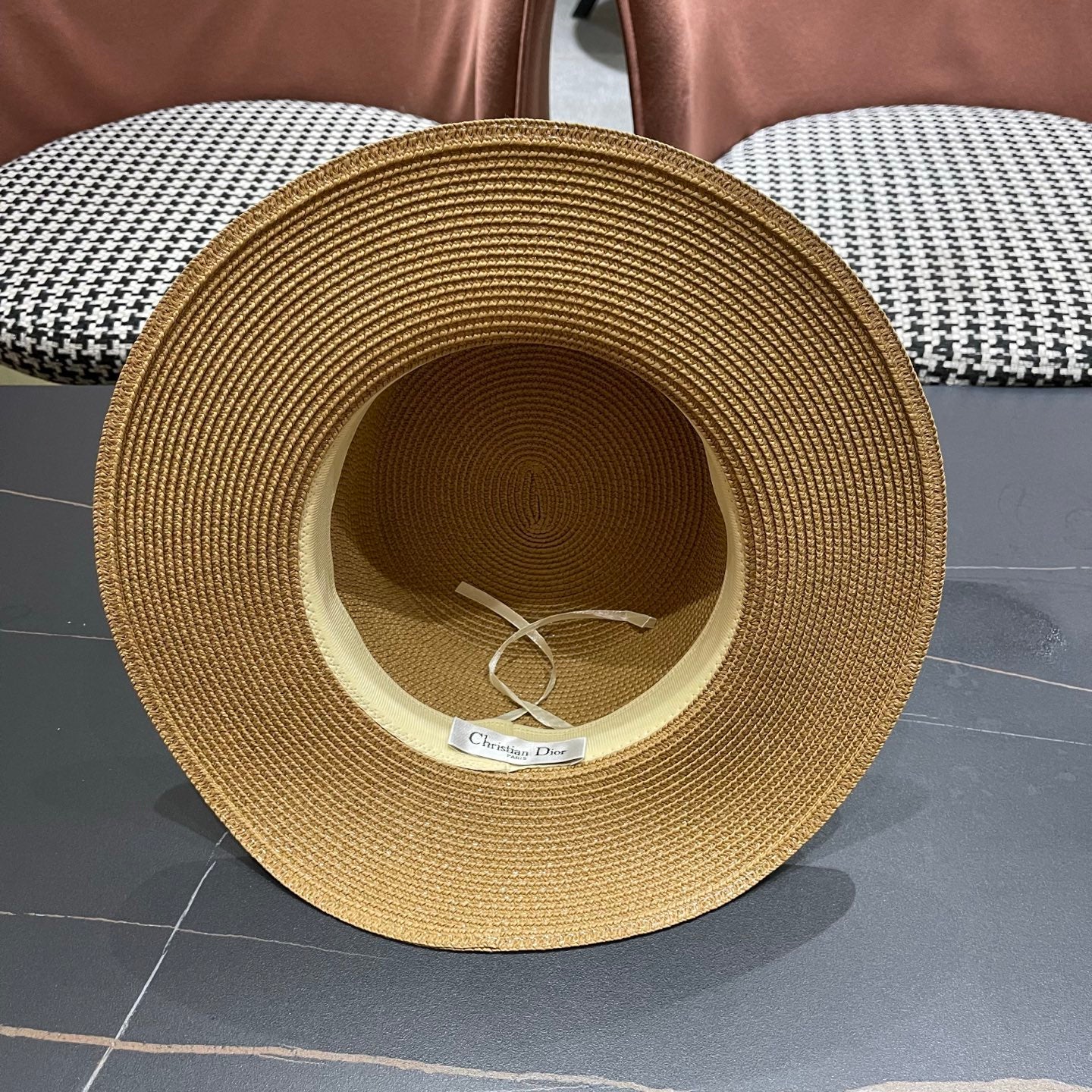 DIOR 26S STRAW BOATER HAT STYLE 193