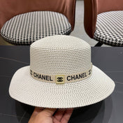 CHANEL 26S STRAW BOATER HAT 335739
