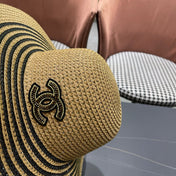 CHANEL 26S WIDE-BRIM STRAW HAT 335716