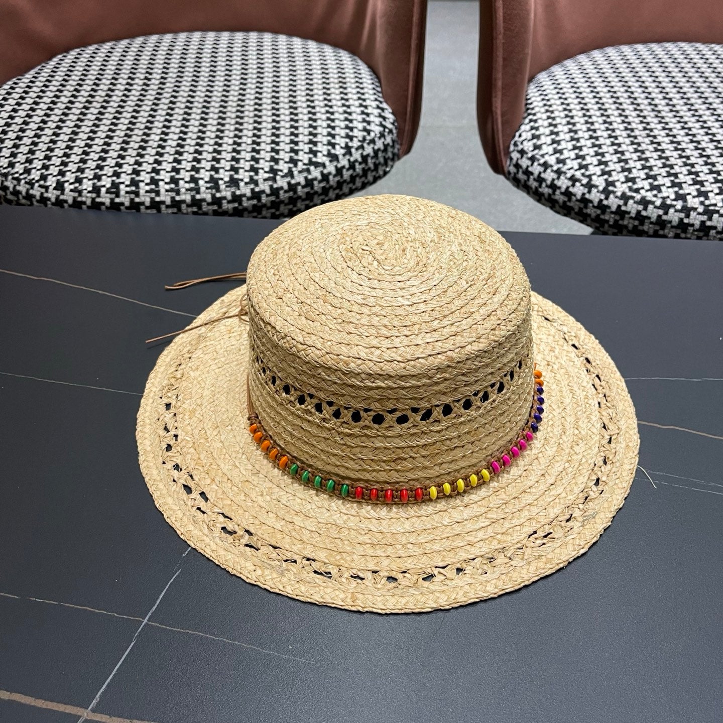 DIOR 26S STRAW BOATER HAT STYLE 210