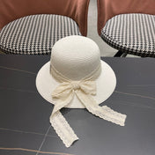 DIOR 26S STRAW SUN HAT WITH LACE RIBBON TRIM STYLE 137