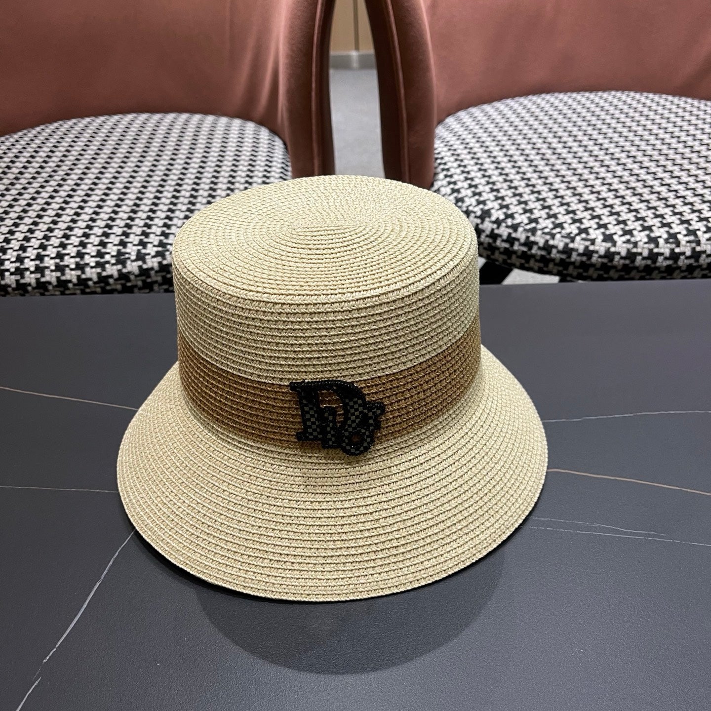 DIOR 26S SHORT BRIM STRAW HAT STYLE 75