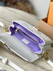 POCHETTE METIS EAST WEST 21 IN WHITE PURPLE MONOGRAM EMPREINTE LEATHER
