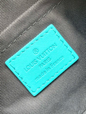 MINI SOFT TRUNK 18 IN TURQUOISE BLUE TAURILLON