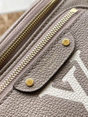 MINI BUMBAG 17 IN TOURTERELLE WHITE MONOGRAM EMPREINTE LEATHER GOLD HARDWARE