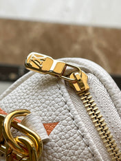 MINI BUMBAG 17 IN WHITE ORANGE MONOGRAM EMPREINTE LEATHER GOLD HARDWARE