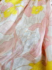 V-NECK FLORAL PRINT DRESS WITH LACE DETAIL