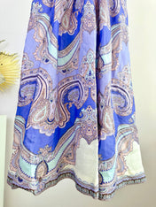 SPAGHETTI STRAP PRINTED MAXI DRESS