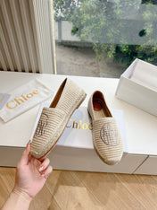 WOVEN LOAFER IN BEIGE RAFFIA