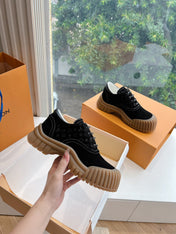 LV ARCHLIGHT SKATE SNEAKER IN BLACK EMBOSSED SUEDE