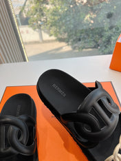 EXTRA SANDAL IN BLACK MIX SILVER CALFSKIN
