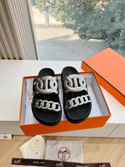 EXTRA SANDAL IN SILVER CALFSKIN