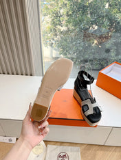ELDA ESPADRILLE IN WHITE FABRIC AND BLACK CALFSKIN