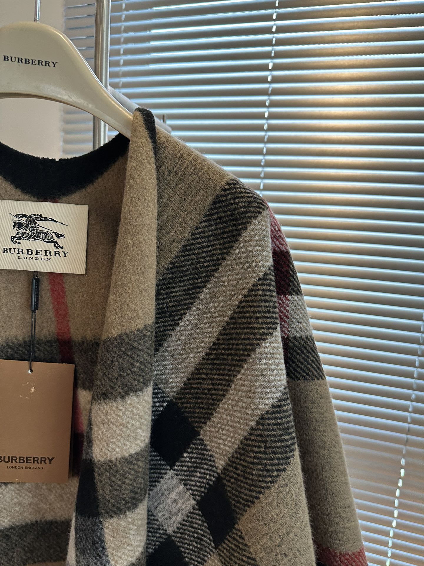 BURBERRY 25S PLAID KNIT JACKET 0030