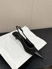 SL CHERISH SLINGBACK 45 BLACK MESH AND CALFSKIN