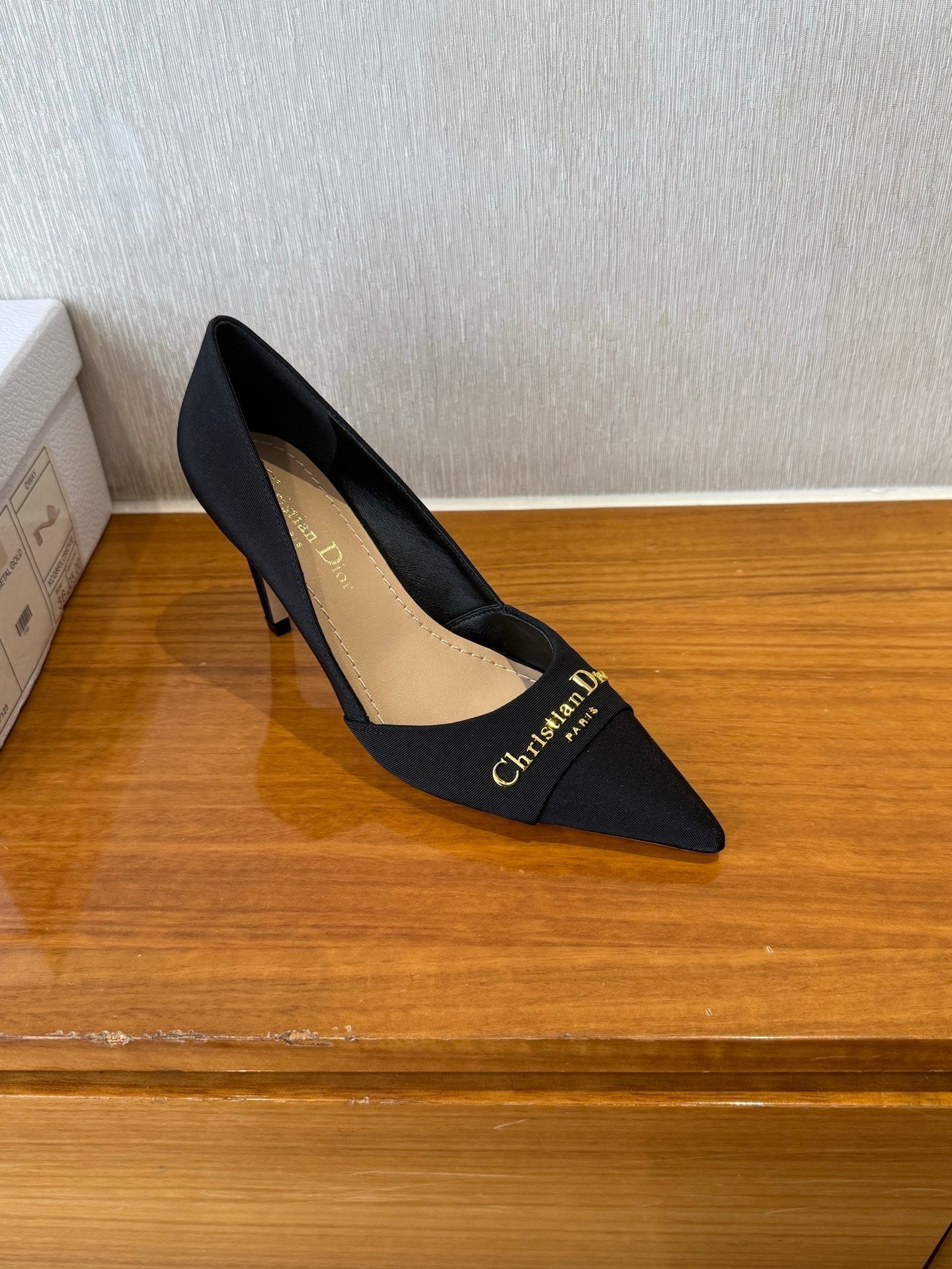 MY DD 25S HIGH HEEL 80MM IN BLACK SATIN