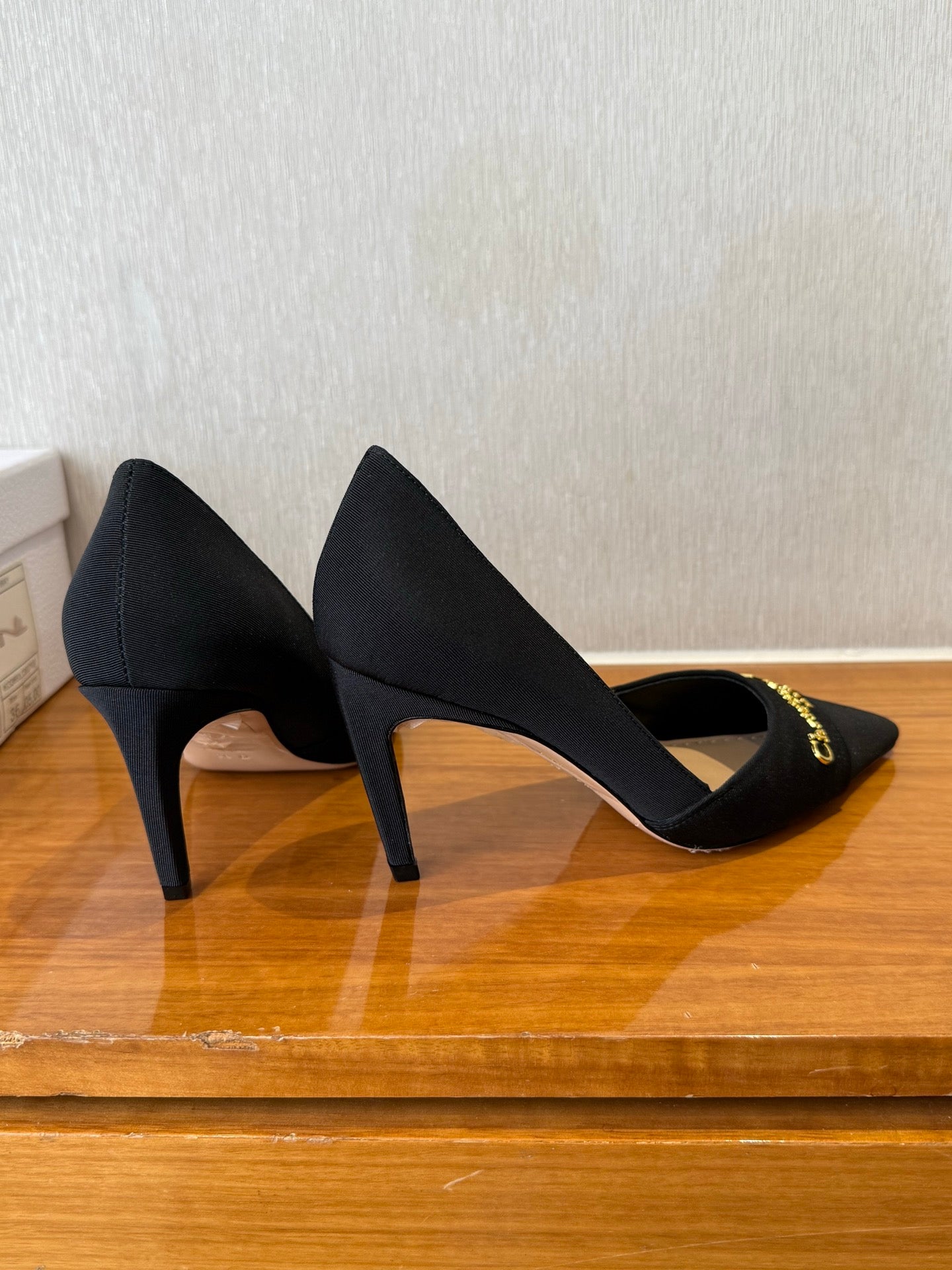 MY DD 25S HIGH HEEL 80MM IN BLACK SATIN