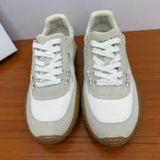DIOR 26S SNEAKERS IN WHITE AND GRAY SUEDE AND FABRIC
