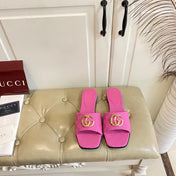 GUCCI 26S SLIDES IN PINK CANVAS