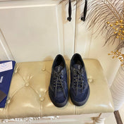 PRADA 26S LACE UP SNEAKERS CHUNKY SOLE IN BLUE TECH FABRIC AND MESH