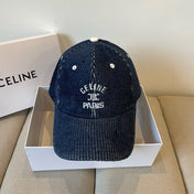 BASEBALL CAP MODEL 650191 IN NAVY BLUE CORDUROY