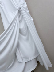 RALPH LAUREN 26S WHITE WAIST-TIED DRESS 455
