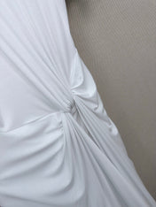 RALPH LAUREN 26S WHITE WAIST-TIED DRESS 455