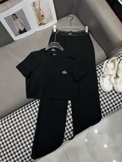 T SHIRT AND WIDE LEG PANTS SET 4 WAY STRETCH FABRIC 266707