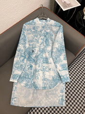 DIO LONG SLEEVE SHIRT WITH MANDARIN COLLAR 25S IN POLYESTER 266663