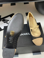 HIGH BALLET MARY JANE 50MM IN NATURAL BEIGE AND BLACK RAFFIA