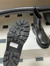 CELINE 26S MARGARET ANKLE BOOTS IN BLACK CALFSKIN