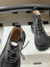 LOEWE 26S ANKLE BOOTS IN BLACK CALFSKIN