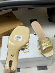 DIOR 26S HIGH HEEL SANDALS 80 MM IN GOLD CALFSKIN