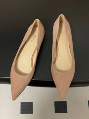 GIANVITO ROSSI 26S FLATS IN NUDE SUEDE