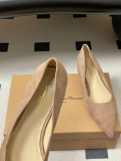 GIANVITO ROSSI 26S FLATS IN NUDE SUEDE