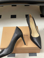 GIANVITO ROSSI 26S HIGH HEELS 85 MM IN BLACK CALFSKIN