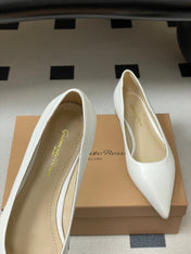 GIANVITO ROSSI 26S FLATS IN WHITE CALFSKIN