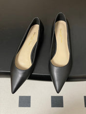 GIANVITO ROSSI 26S FLATS IN BLACK CALFSKIN